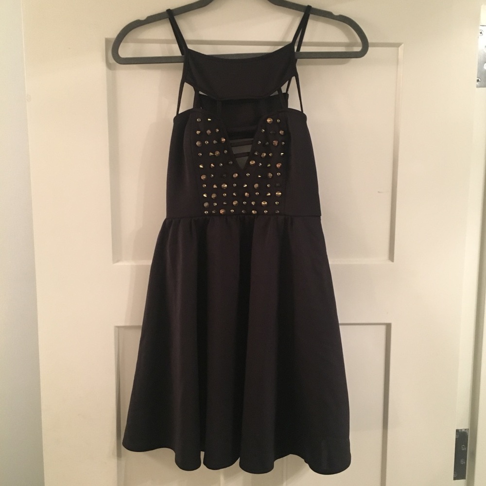 Cut Out LB Dress with Studding - Urban Outfitters exclusive